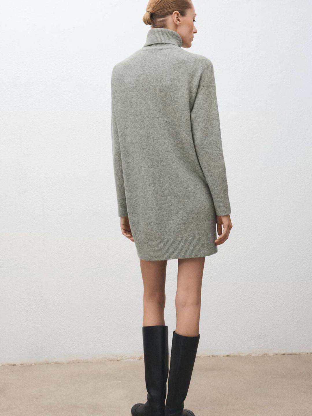 Turtle Neck Mini Shift Dress