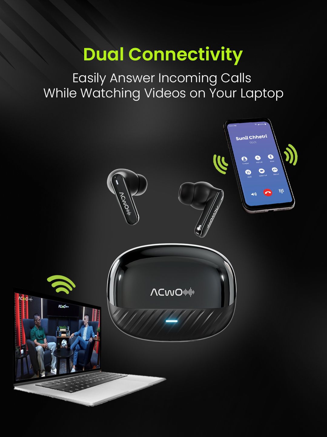 Buy ACwO DwOTS 333 TWS Earbuds With Hybrid ANC - Headphones for Unisex  33809680 | Myntra