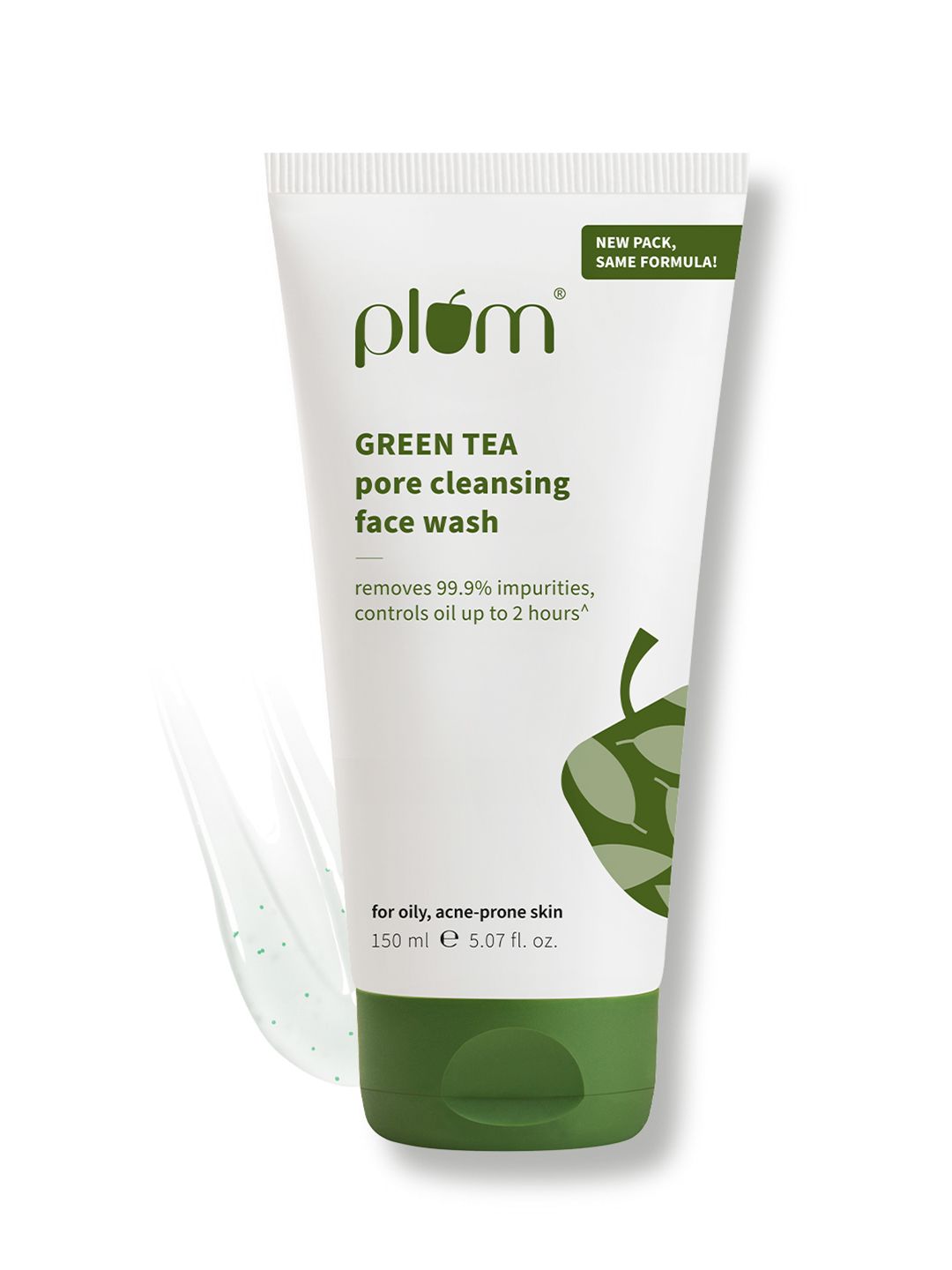 Green Tea Gel Face Wash Plum Green Tea Pore Cleansing Gel Face Wash With Glycolic Acid For Acne - 150ml
