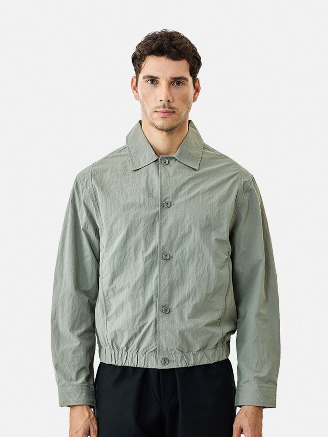 Snitch Green Plain Jacket