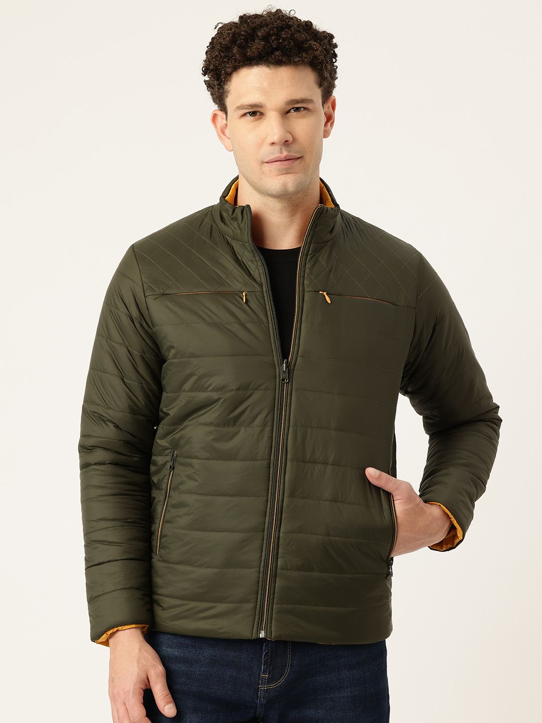 Monte Carlo Mock Collar Reversible Packable Jacket