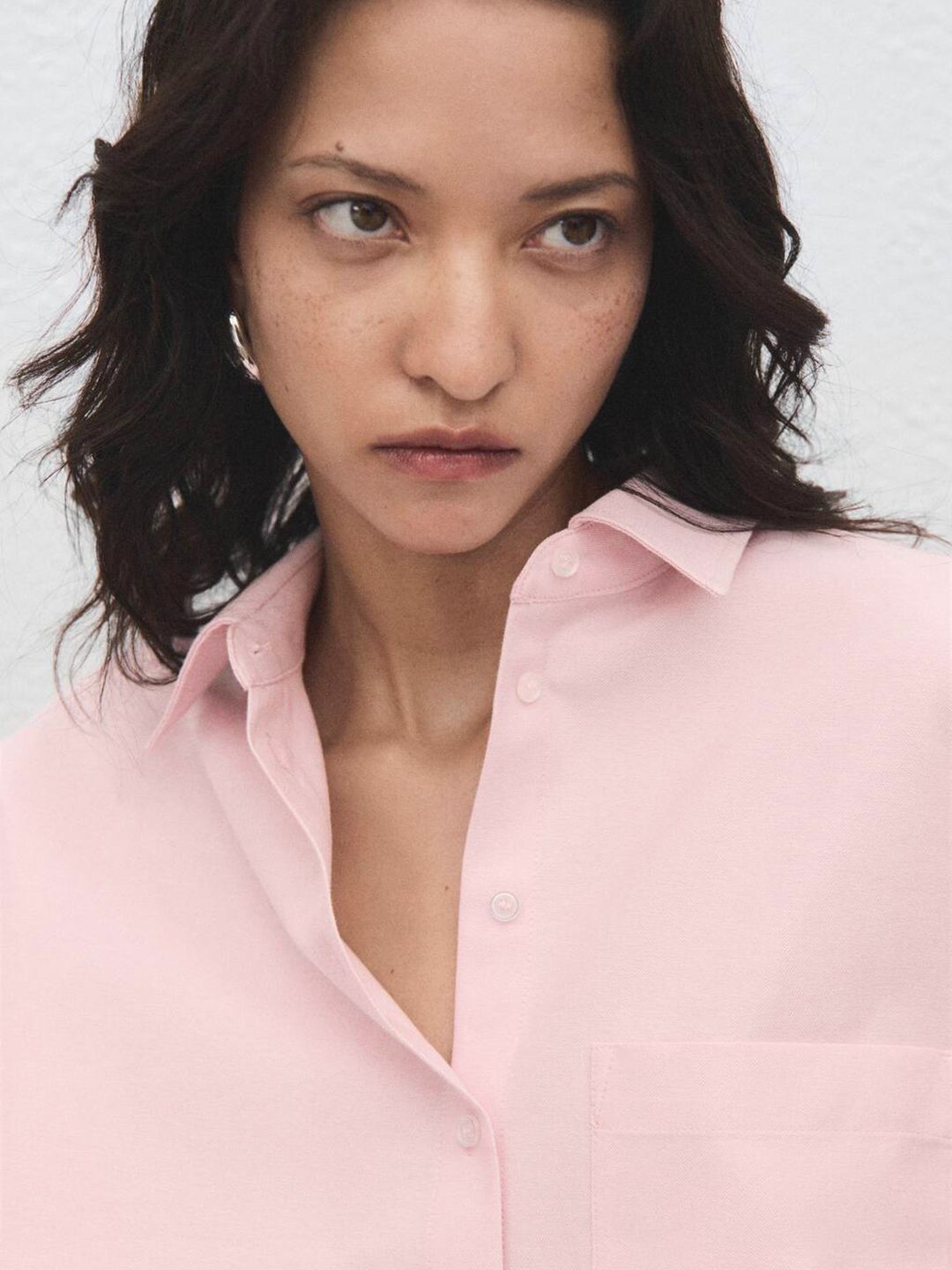 Spread Collar Casual Shirt