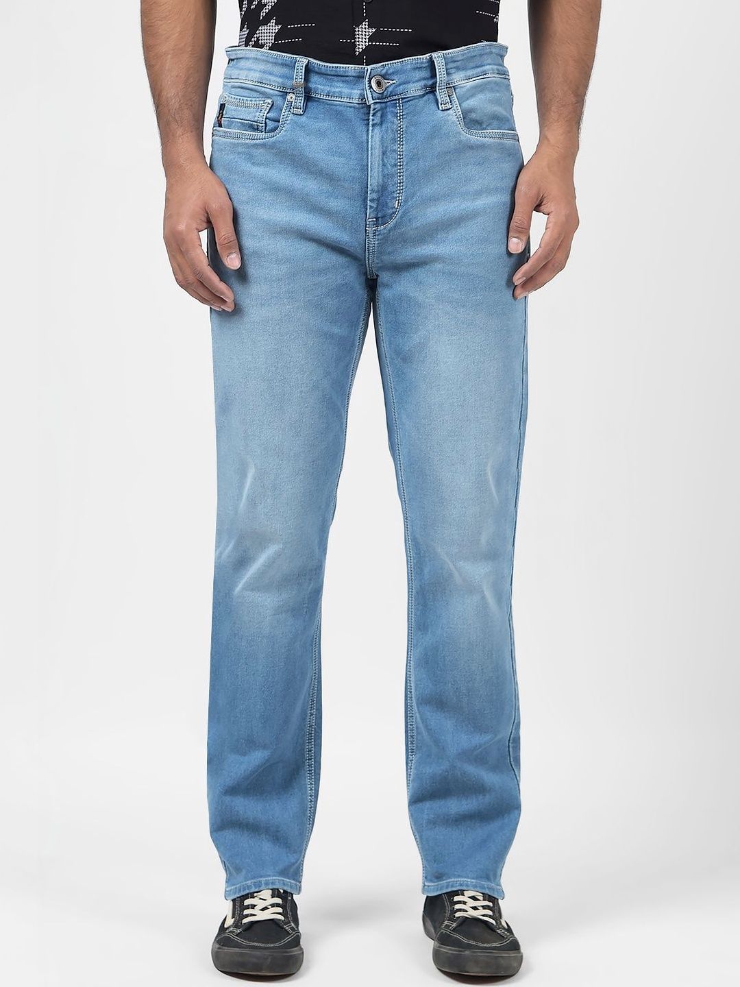 Numero Uno Men Slim Fit Mid-Rise Light Fade Stretchable Jeans