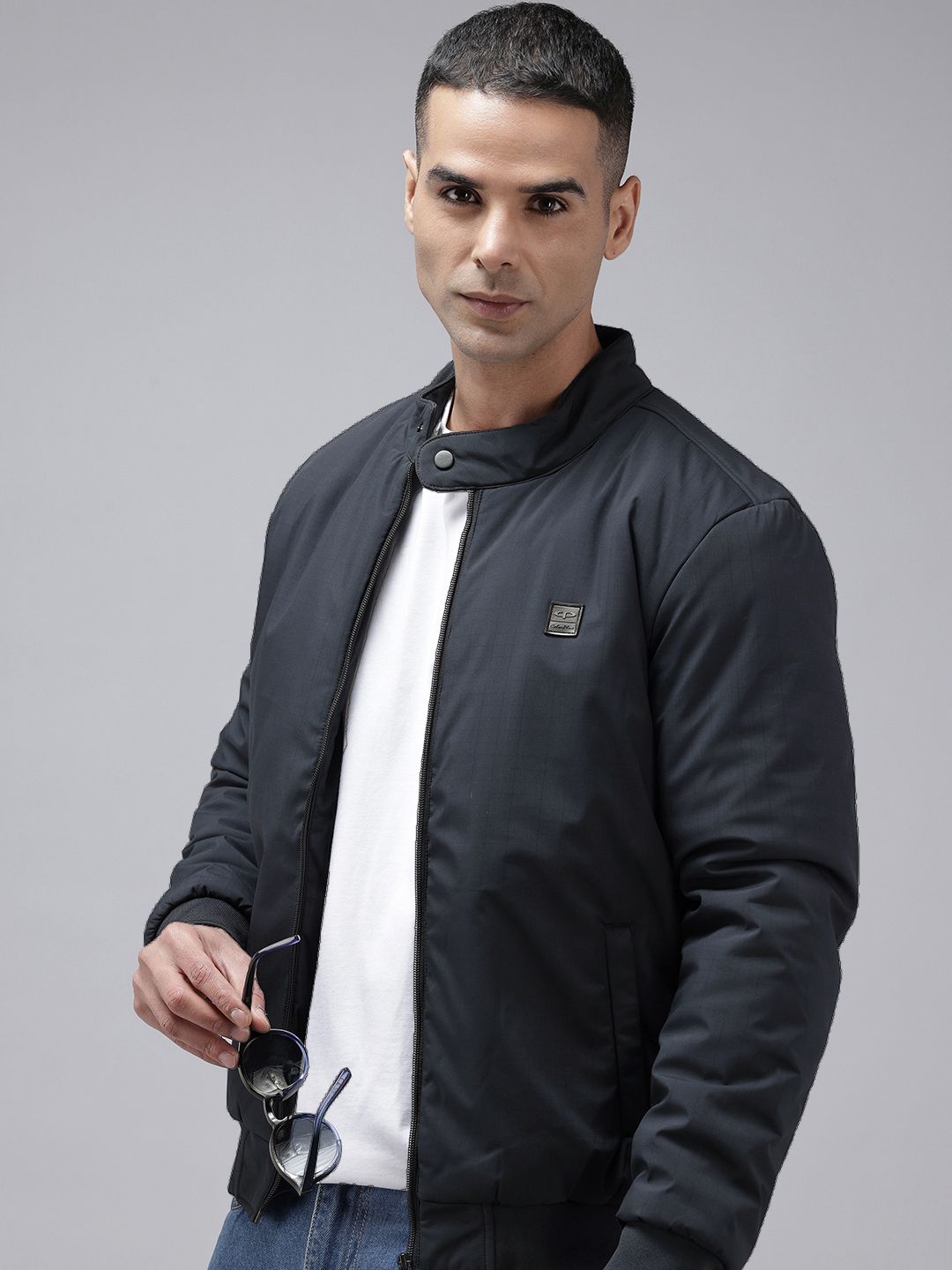 ColorPlus Checked Bomber Jacket