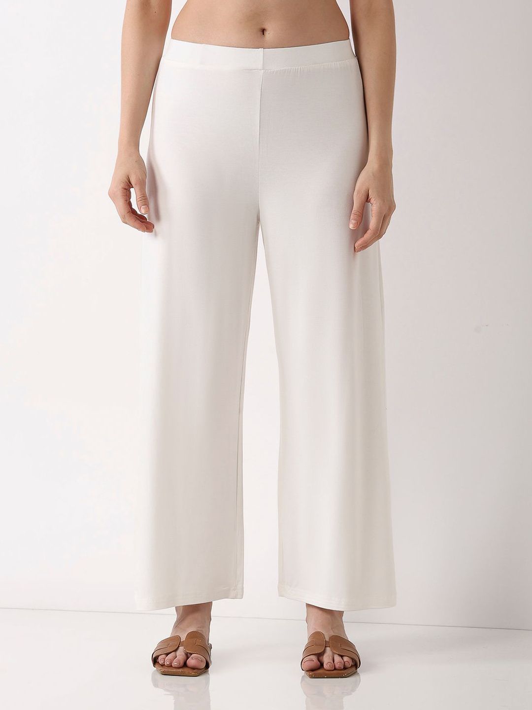 Biba Women Solid Straight Palazzos