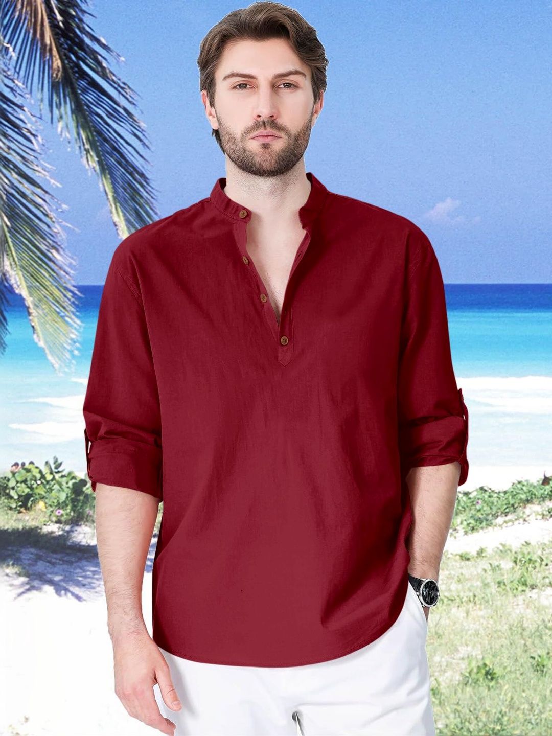 ZELINCO Men Thread Work Kurta