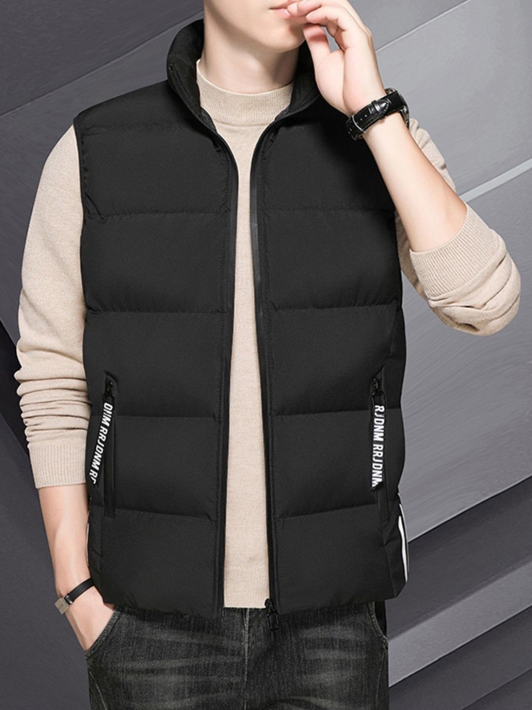 KPOP Men Open Front Jacket
