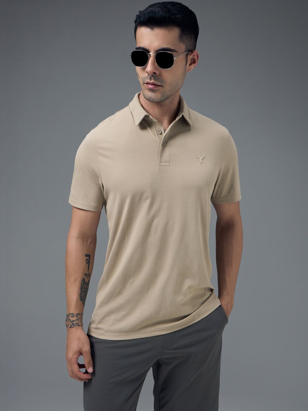 Technosport Men Polo Collar Anti Static Slim Fit T-shirt