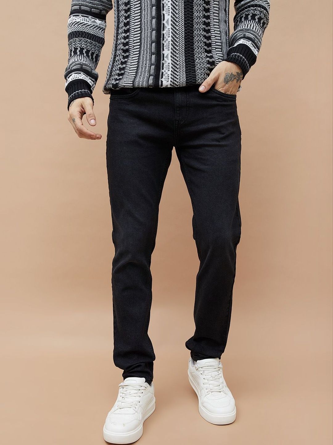 Fame Forever by Lifestyle Men Tapered Fit Mid-Rise Stretchable Jeans