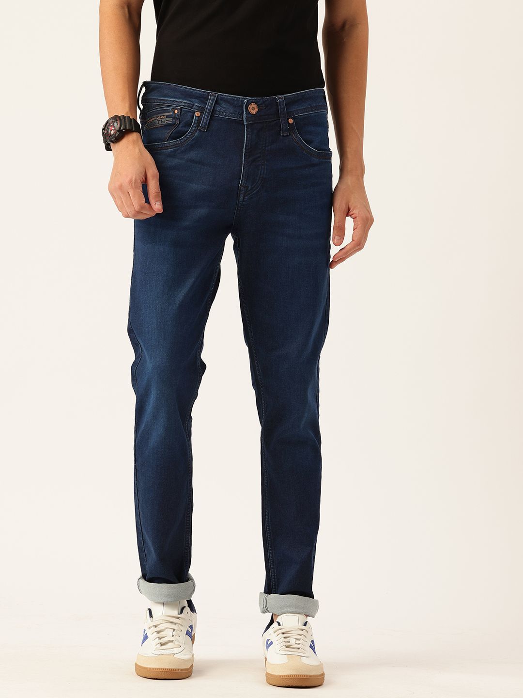 Integriti Men Smart Skinny Fit Mid-Rise Light Fade Stretchable Jeans