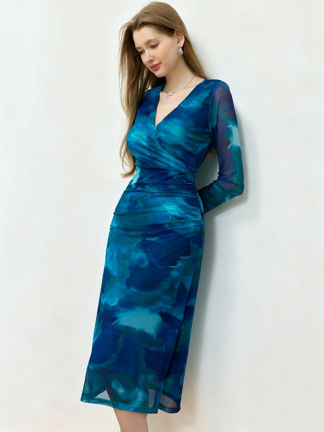 Outzidr Print Midi Dress