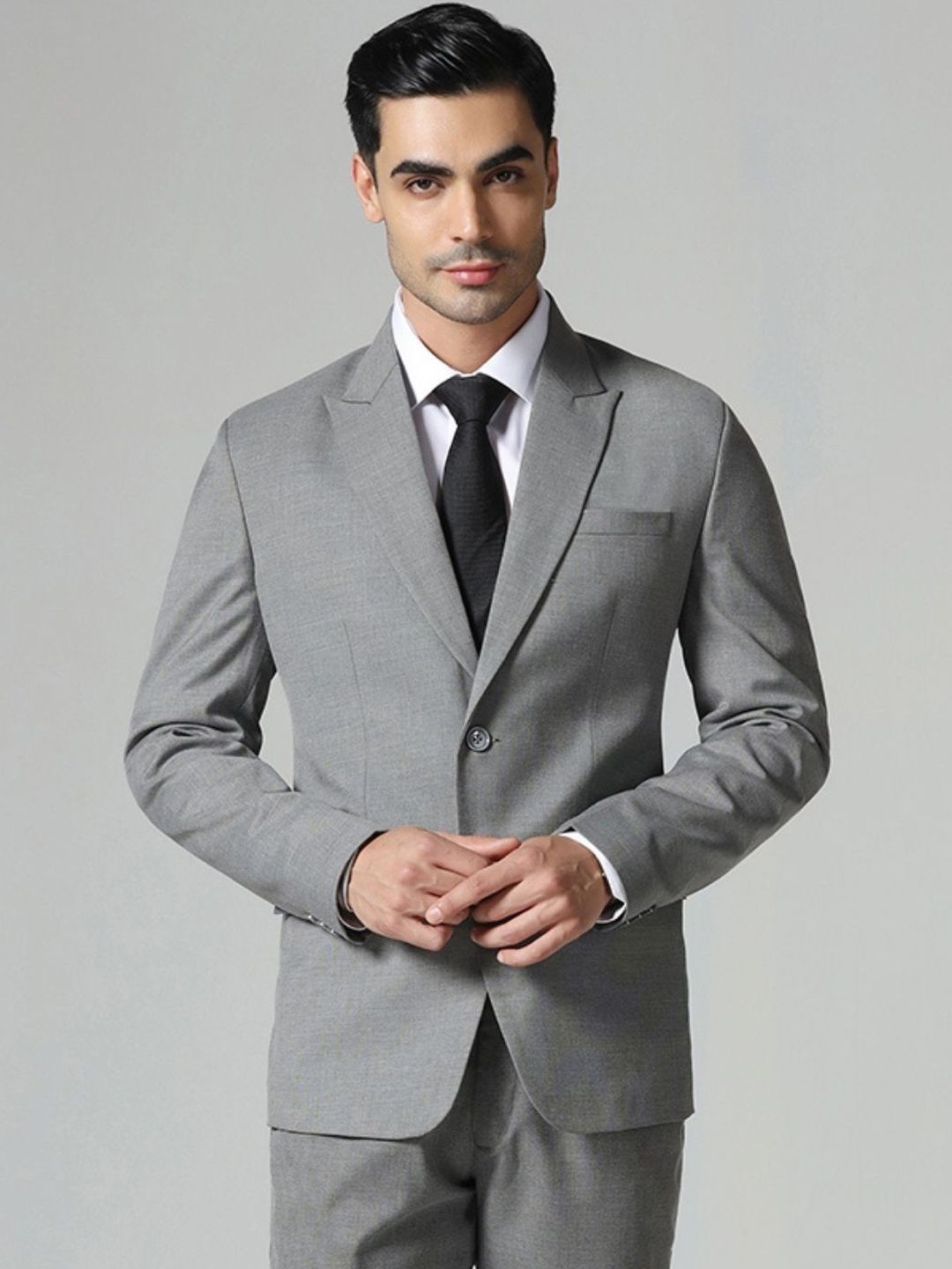 TAHVO Men Slim-Fit Notched Lapel Single Breasted Blazer