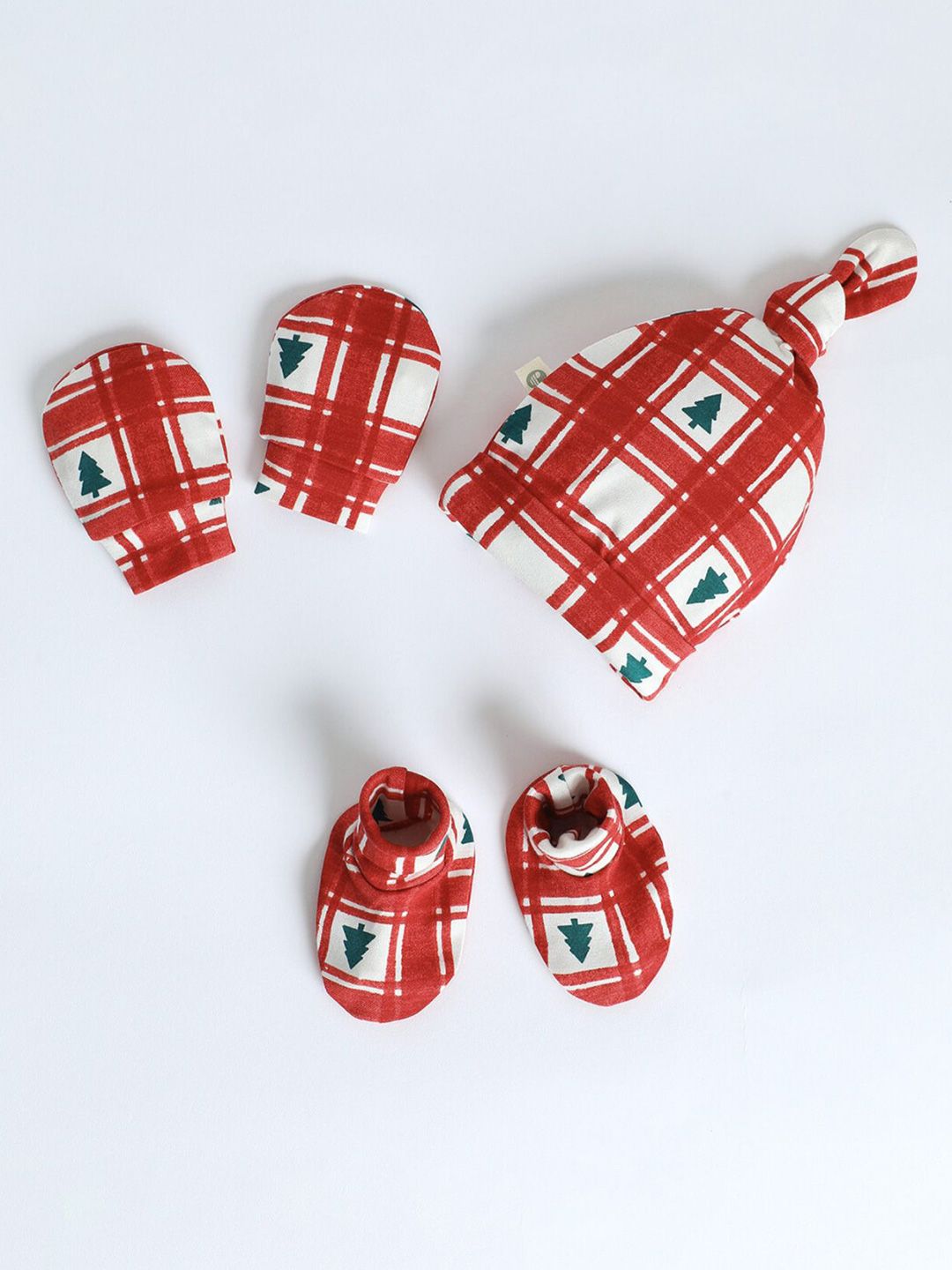 cocoon care Infants Kids Beanie Cap With Mittens & Booties
