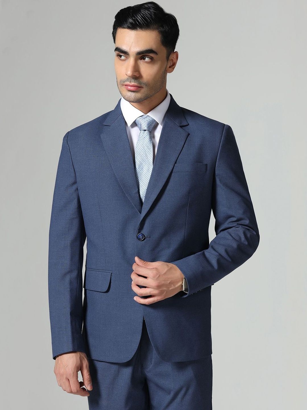 TAHVO Men Slim-Fit Notched Lapel Single Breasted Blazer