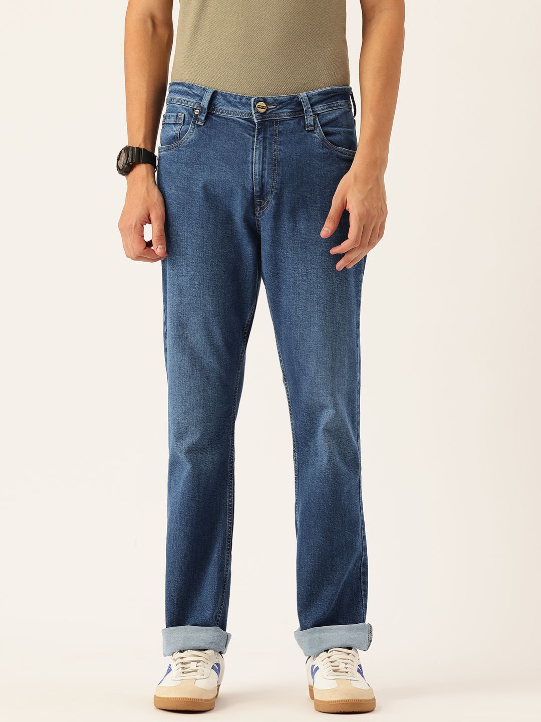 Integriti Men Bootcut Mid-Rise Stretchable Jeans