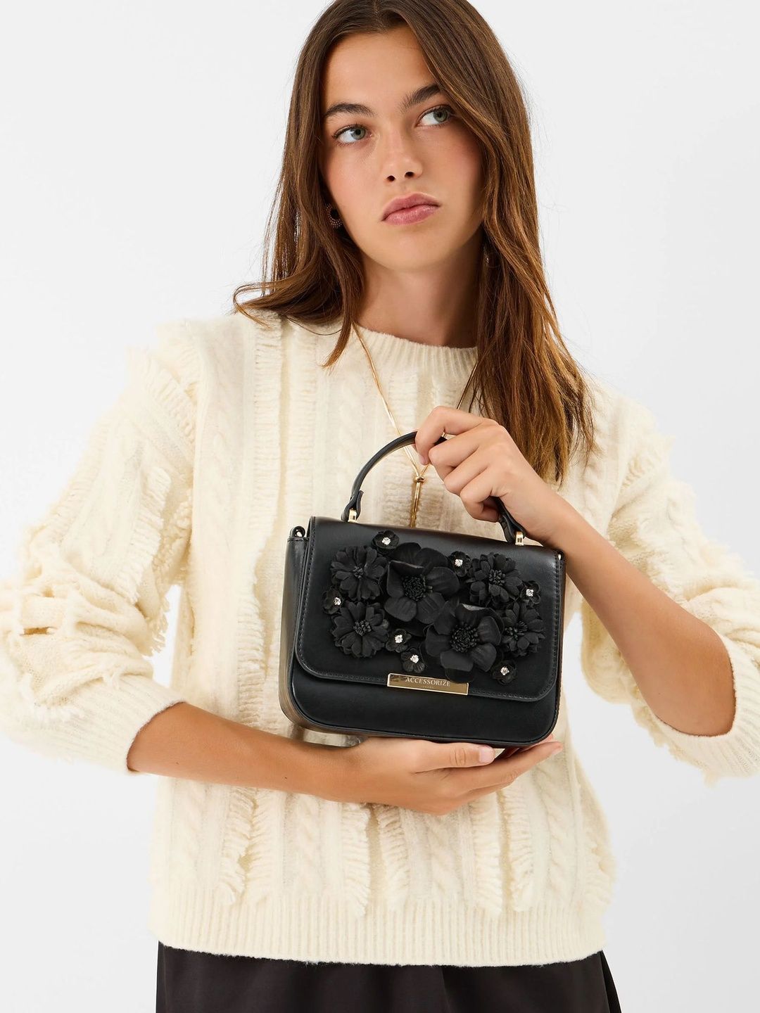 Buy Accessorize London Women's 3D Flower Sling Bag - Handbags for