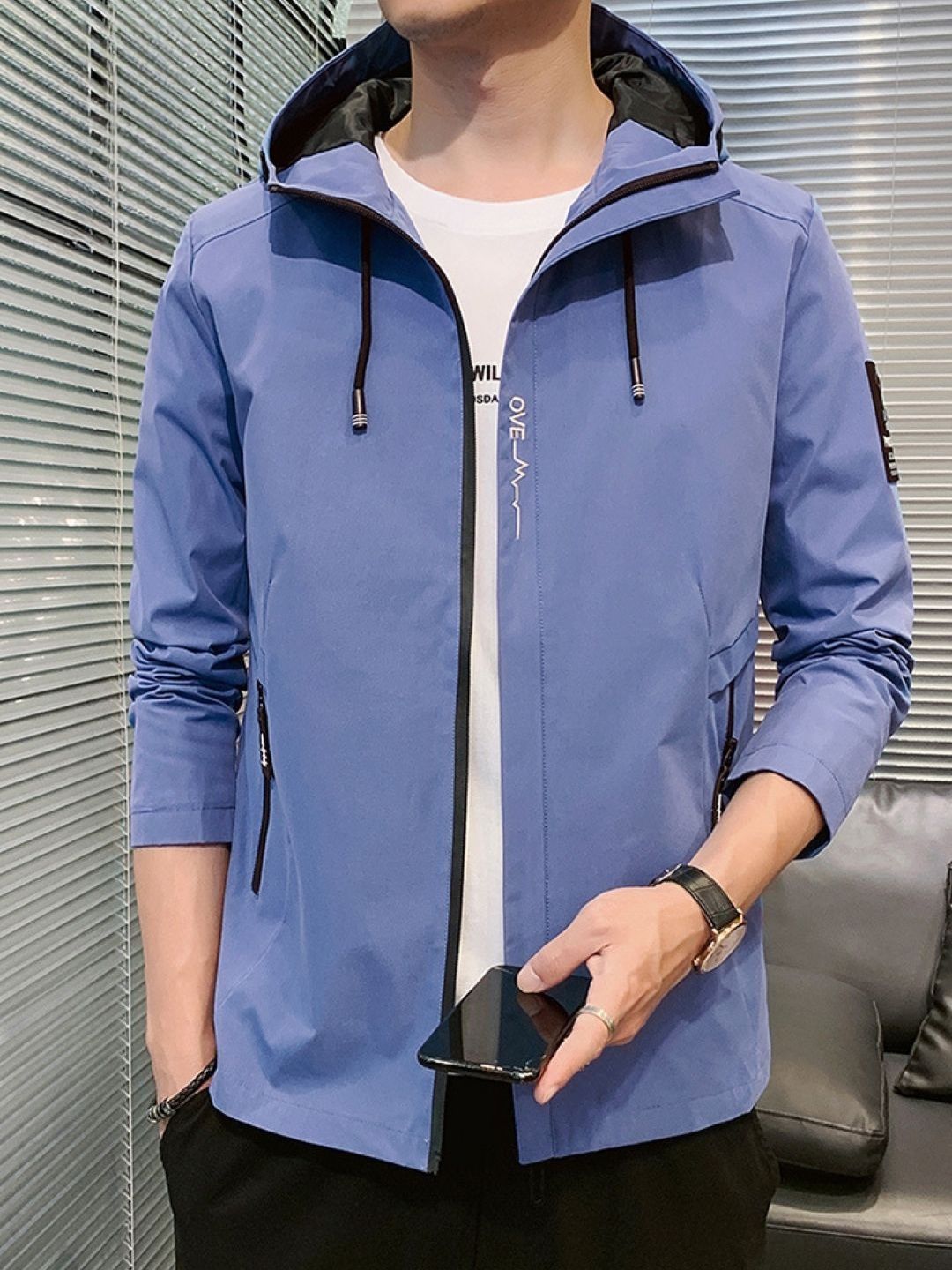KPOP Men Brand Logo Lightweight Sporty Jacket