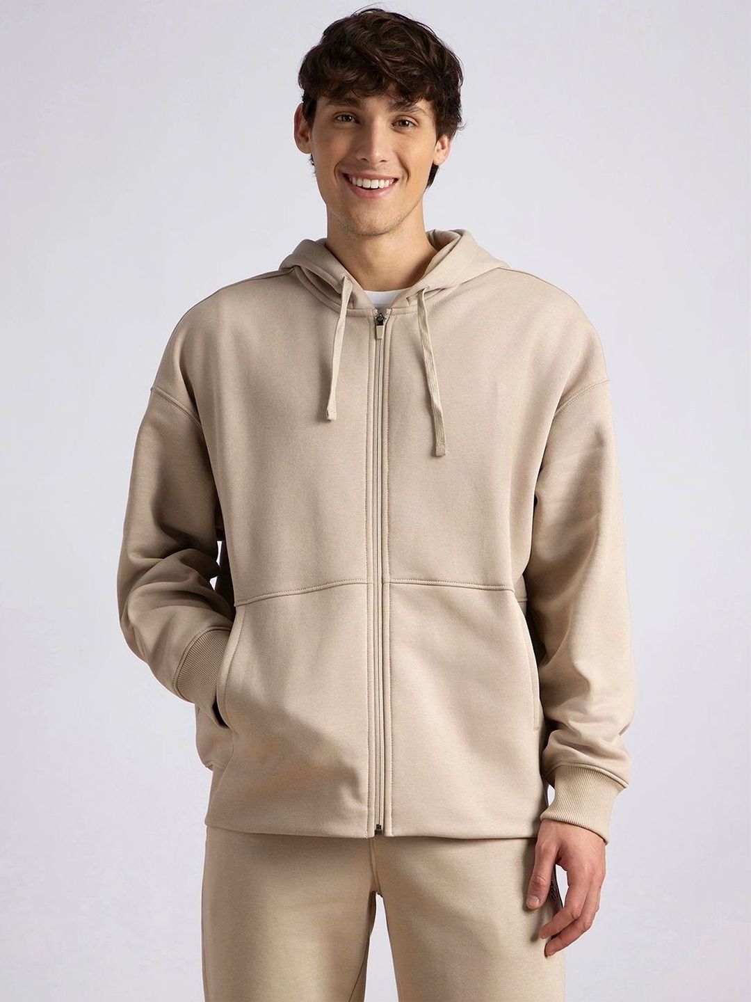 Jockey Oversized Super Combed Cotton Rich Fleece Jacket with StayWarm Technology - UM77