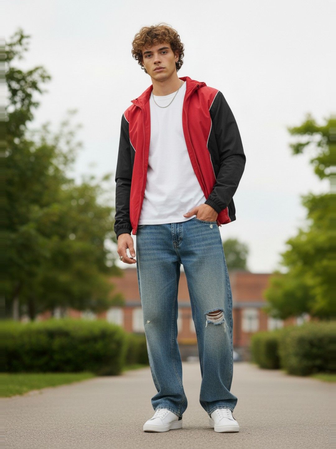 glitchez Colorblocked Hooded Jacket