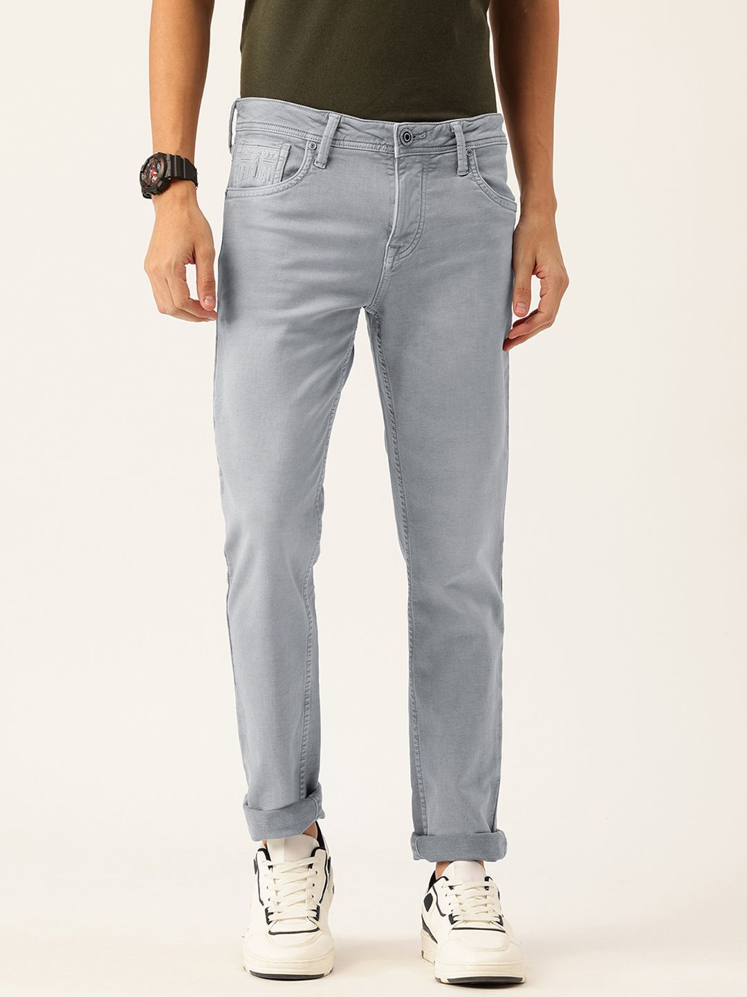 Integriti Men Smart Slim Fit Mid-Rise Stretchable Jeans