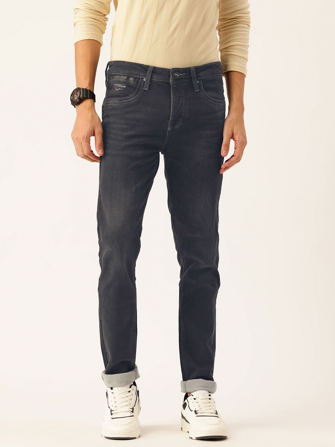 Integriti Men Smart Skinny Fit Mid-Rise Light Fade Stretchable Jeans