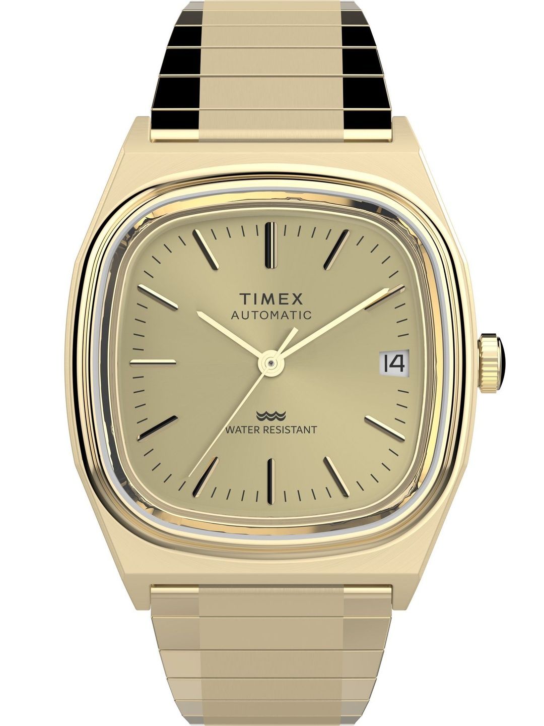 Timex Timex Rectangle 21mm Champagne Dial Mechanical Automatic Men Watch - TW2Y07200IK