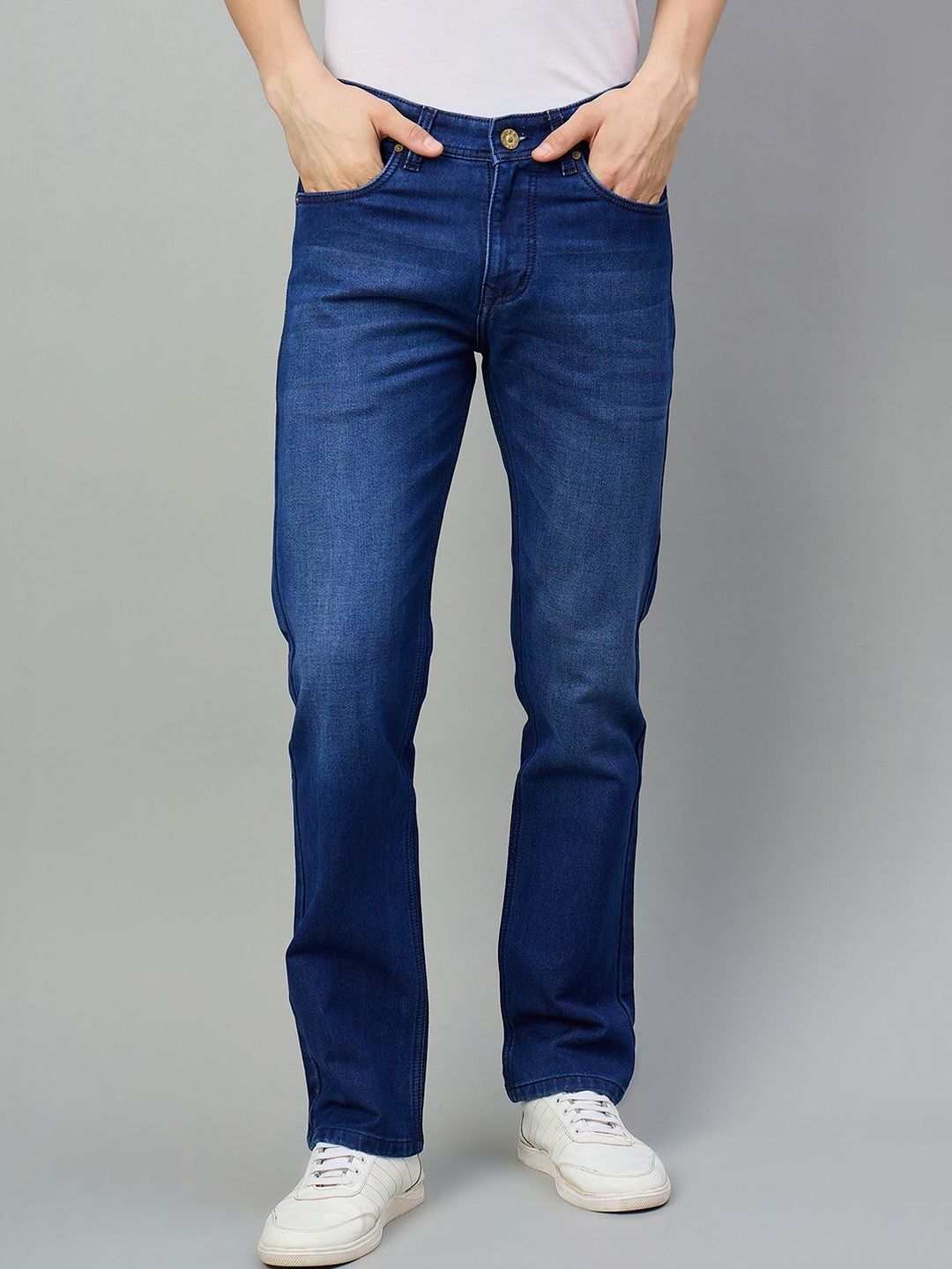 Duke Men Regular Fit Mid-Rise Light Fade Jeans