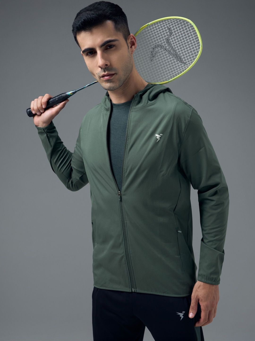 Technosport Men Brand Logo Lightweight Running Sporty Jacket