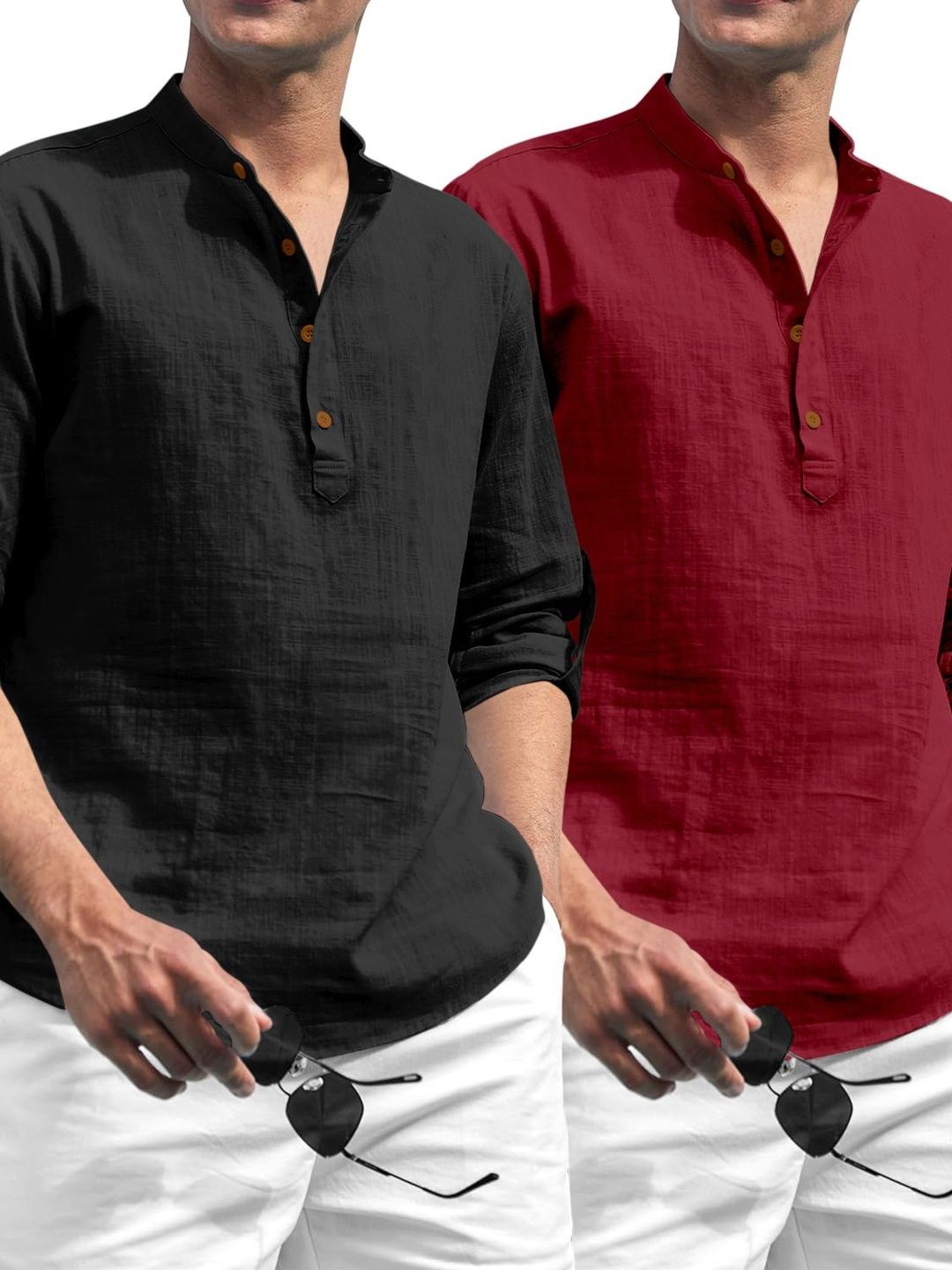 ZELINCO Men Thread Work Kurta