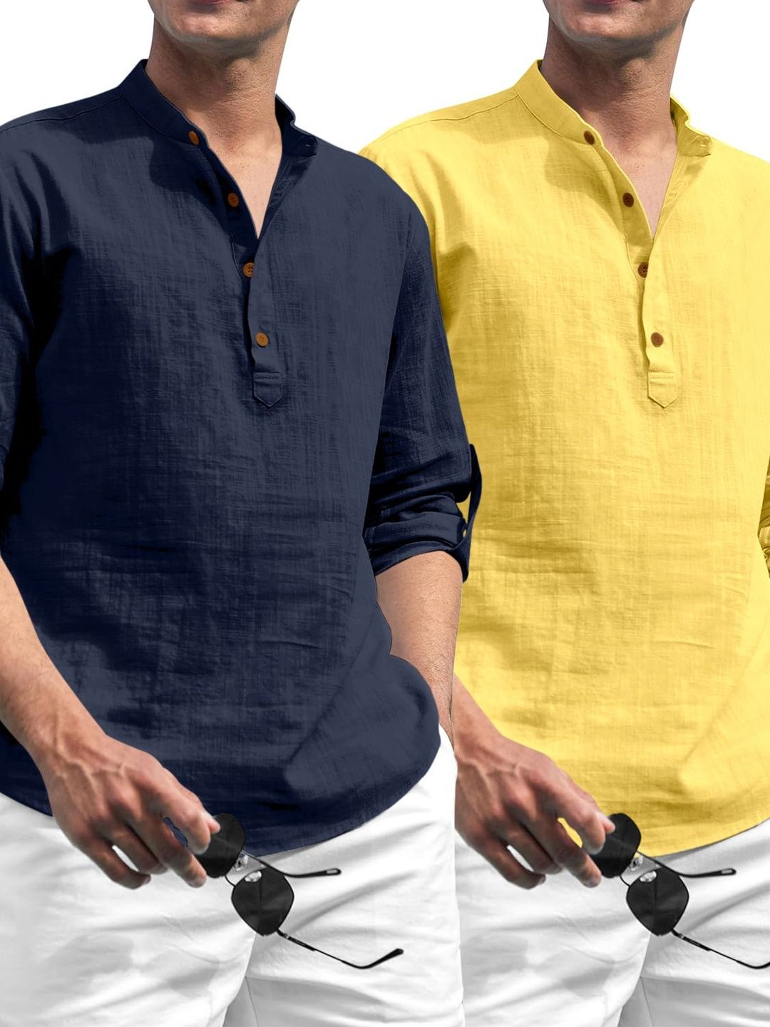 ZELINCO Men Thread Work Kurta