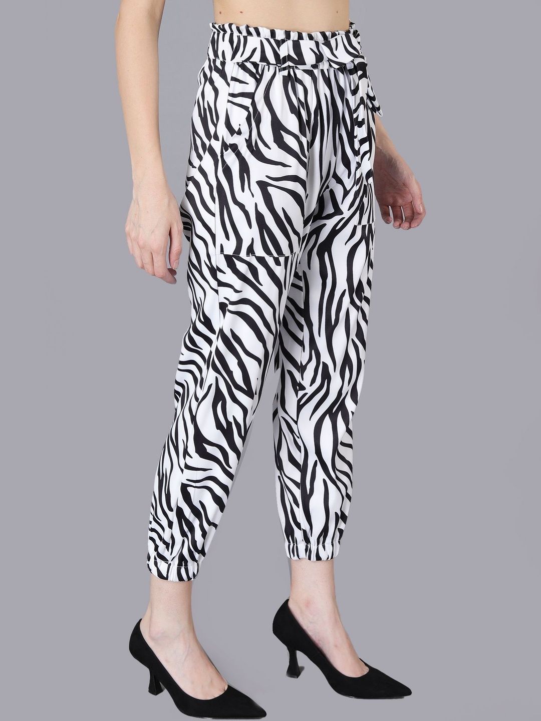 CORSICA Women Animal Printed Relaxed Easy Wash Trousers