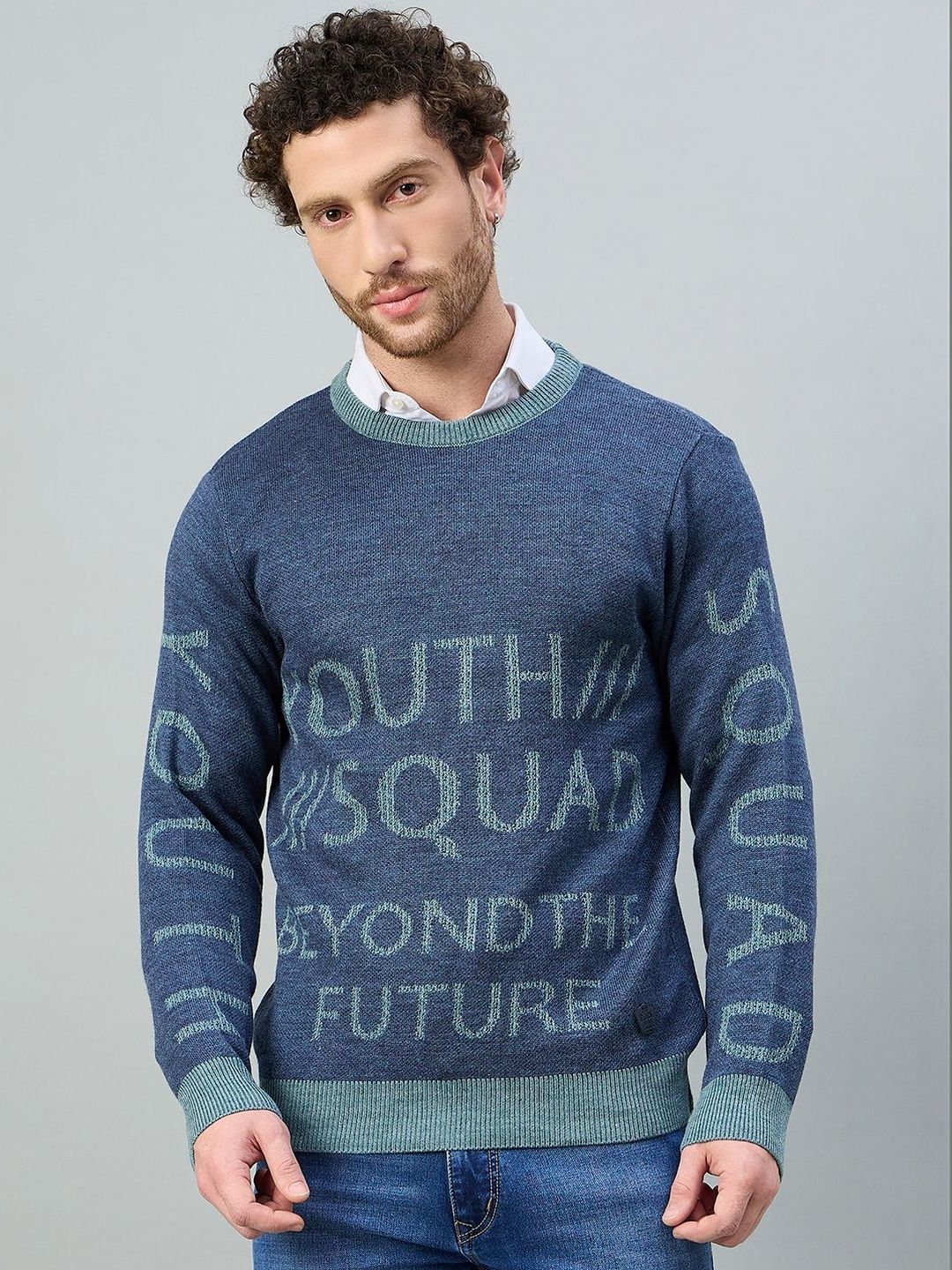 Duke Men Typography Printed Pullover