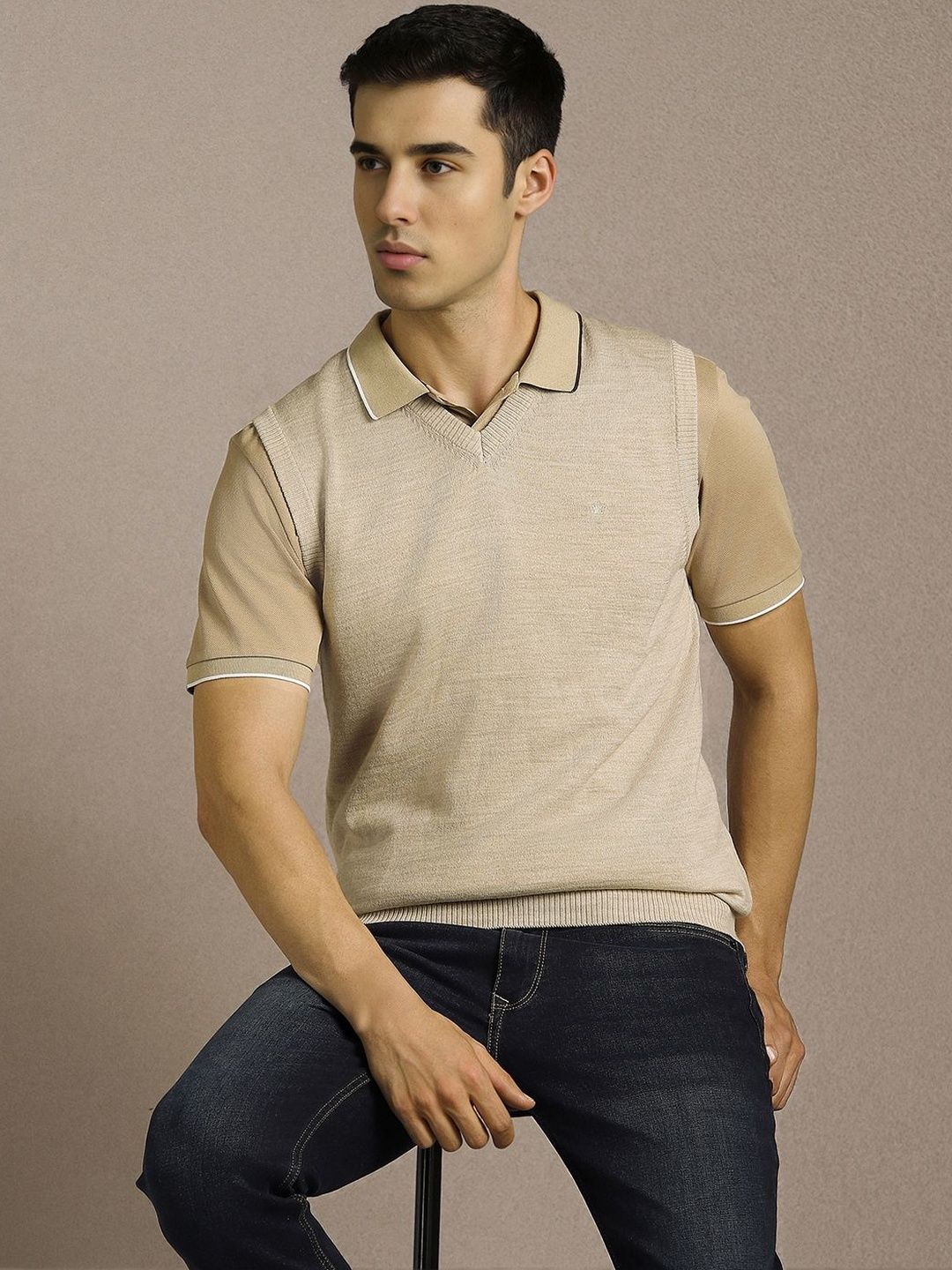 Louis Philippe Men Sweater Vest