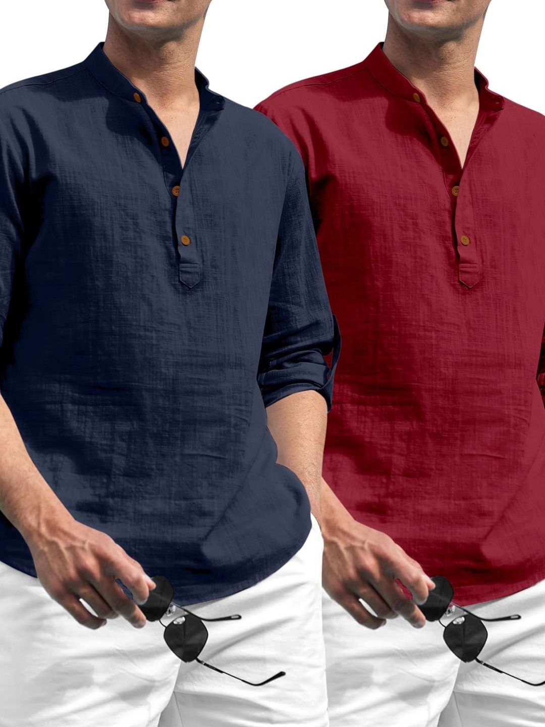 ZELINCO Men Thread Work Kurta