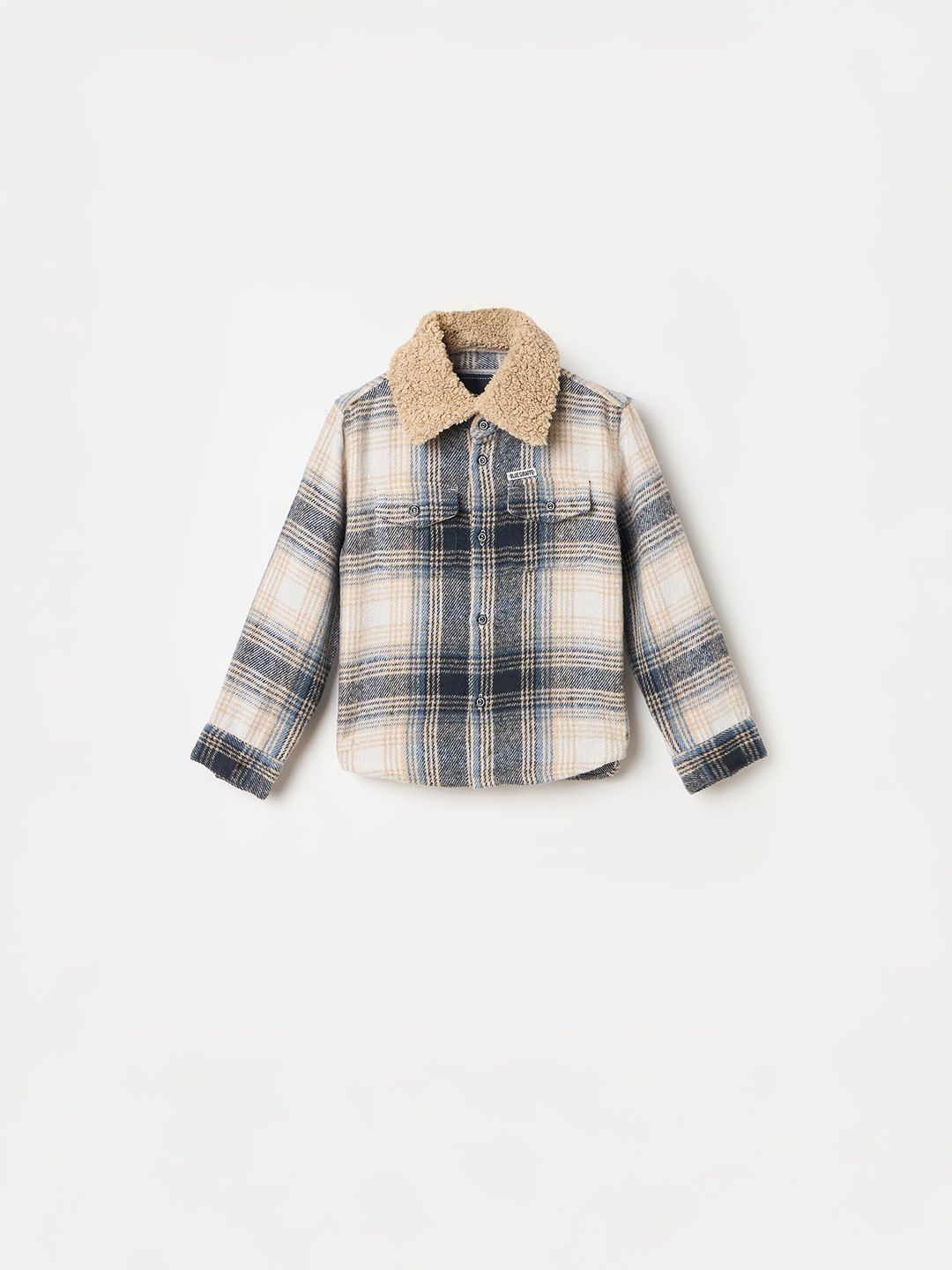 Blue Giraffe Boys Relaxed Tartan Checks Checked Casual Shirt