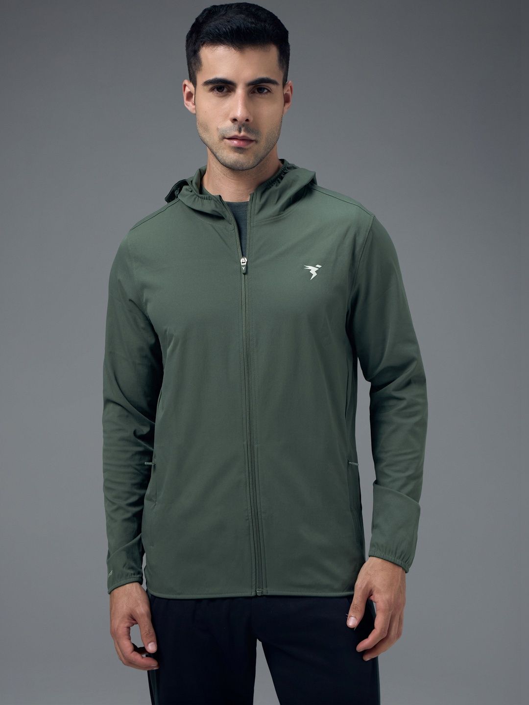Technosport Men Brand Logo Lightweight Running Sporty Jacket