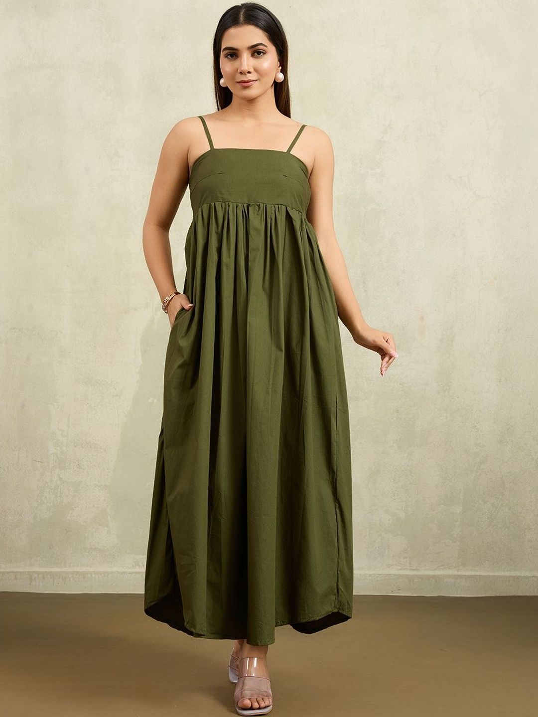 P D Silk Mills A-Line Maxi Dress(XL) By Myntra