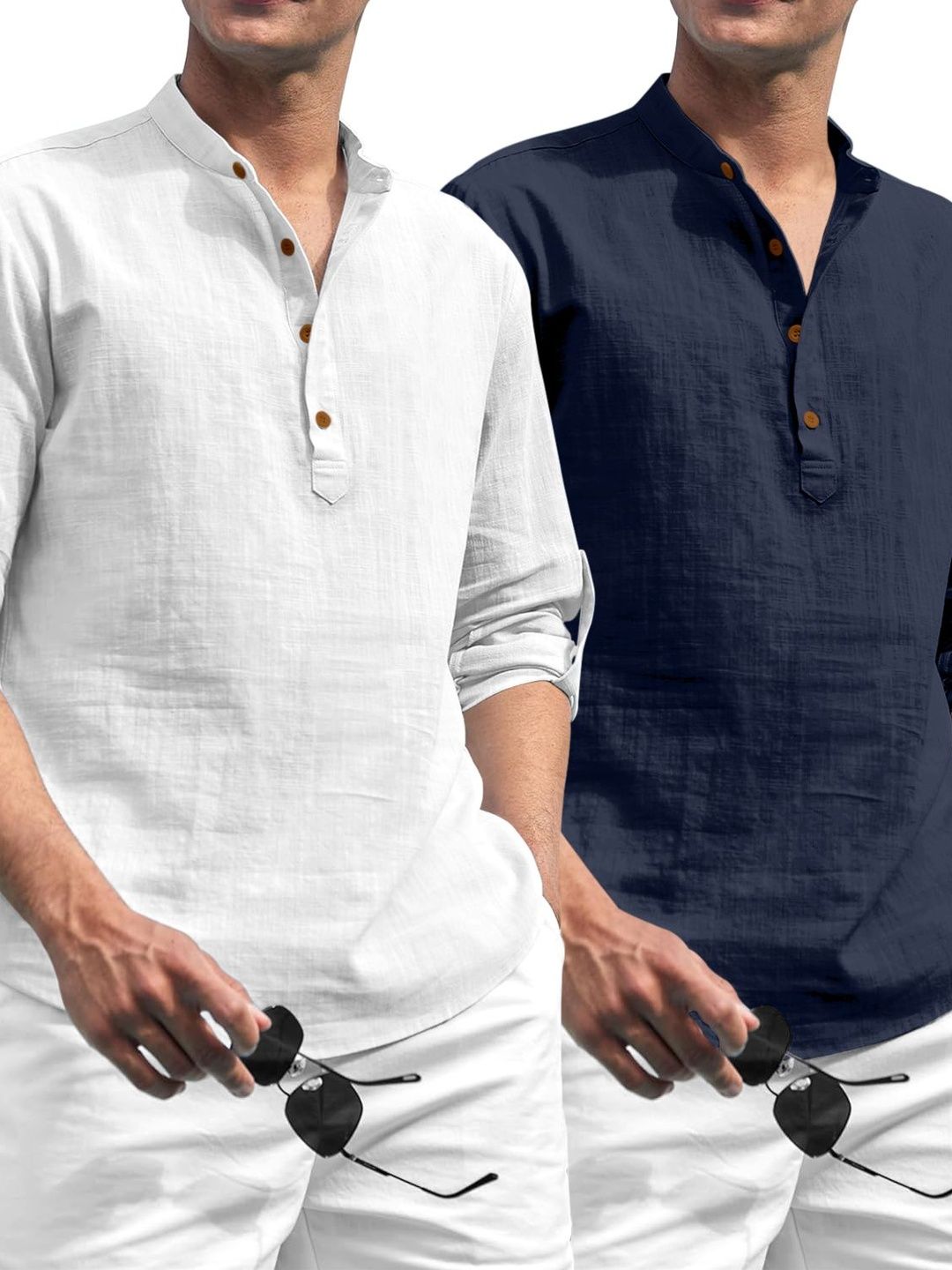 ZELINCO Men Thread Work Kurta