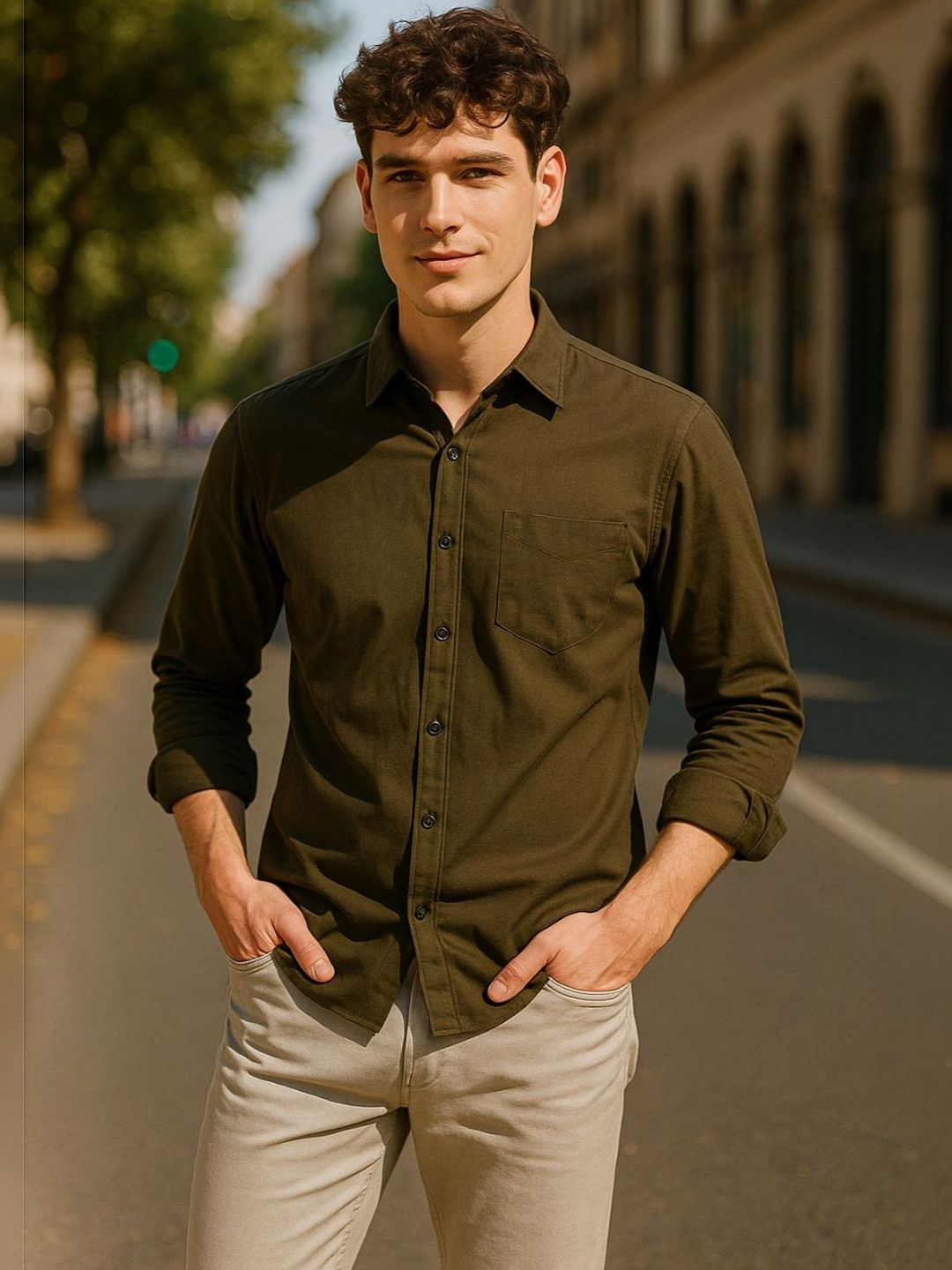 MaverIQ Men Comfort Slim Fit Casual Shirt
