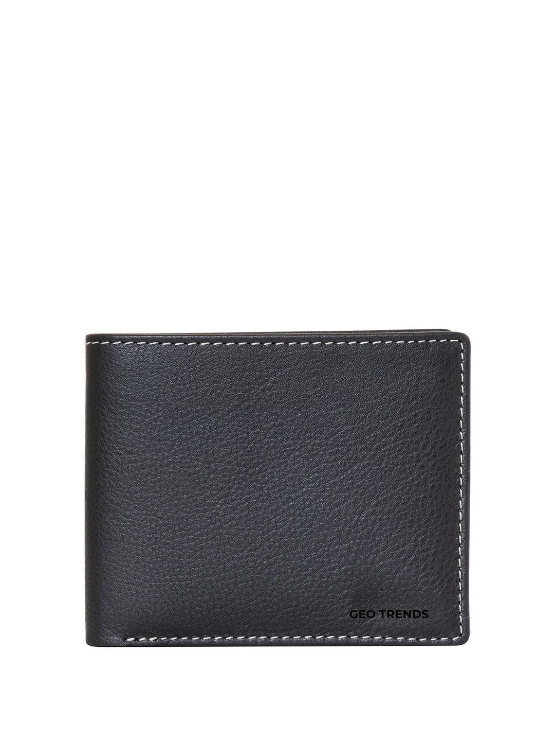 GEO TRENDS Men Textured Leather Two Fold Wallet