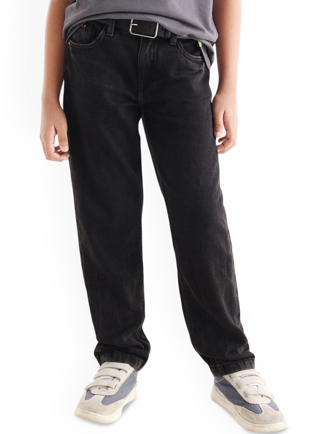 RARE ONES Boys Regular Fit Mid-Rise Light Fade Stretchable Jeans