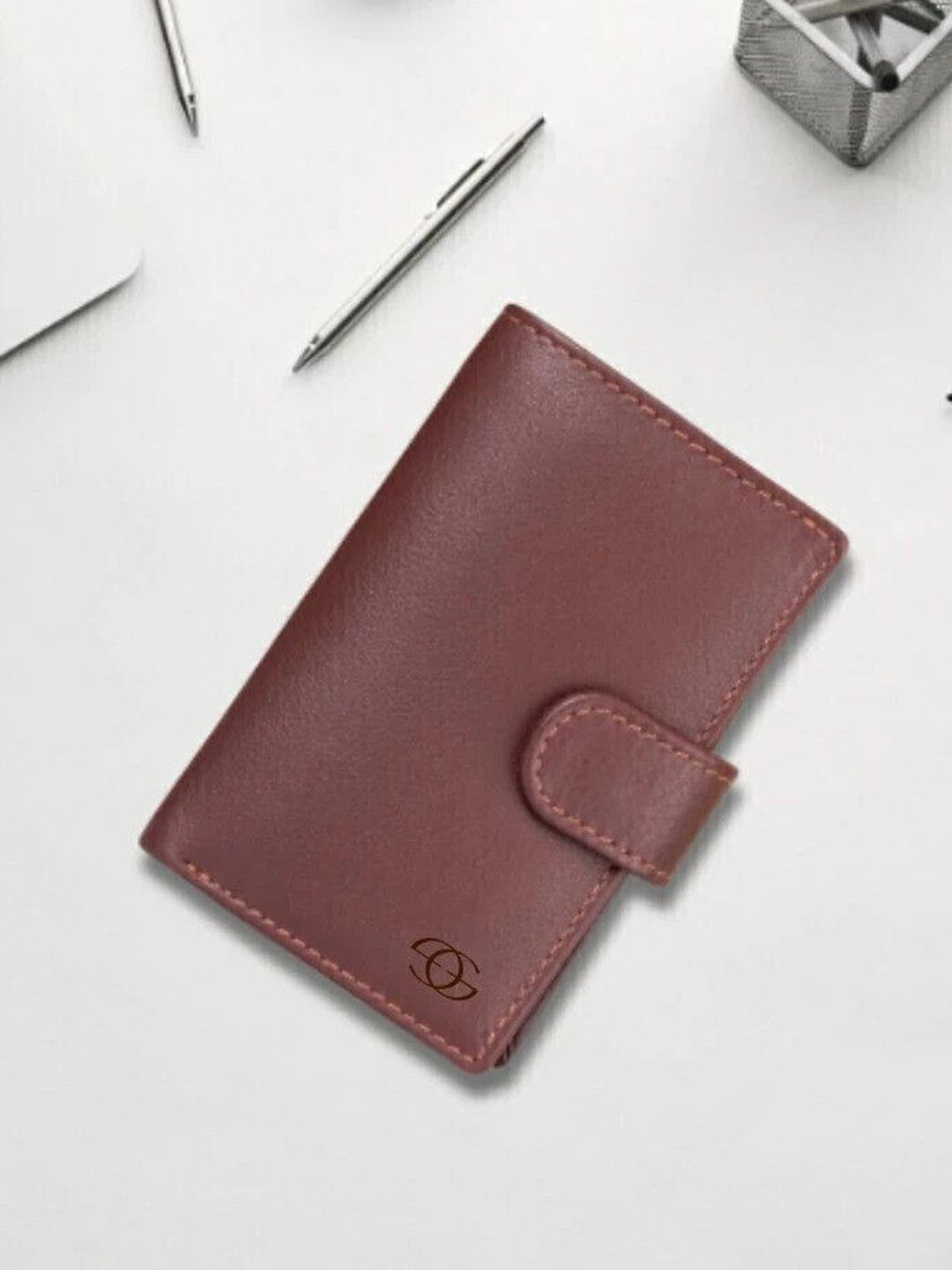 GEO TRENDS Men Textured Leather RFID Two Fold Wallet