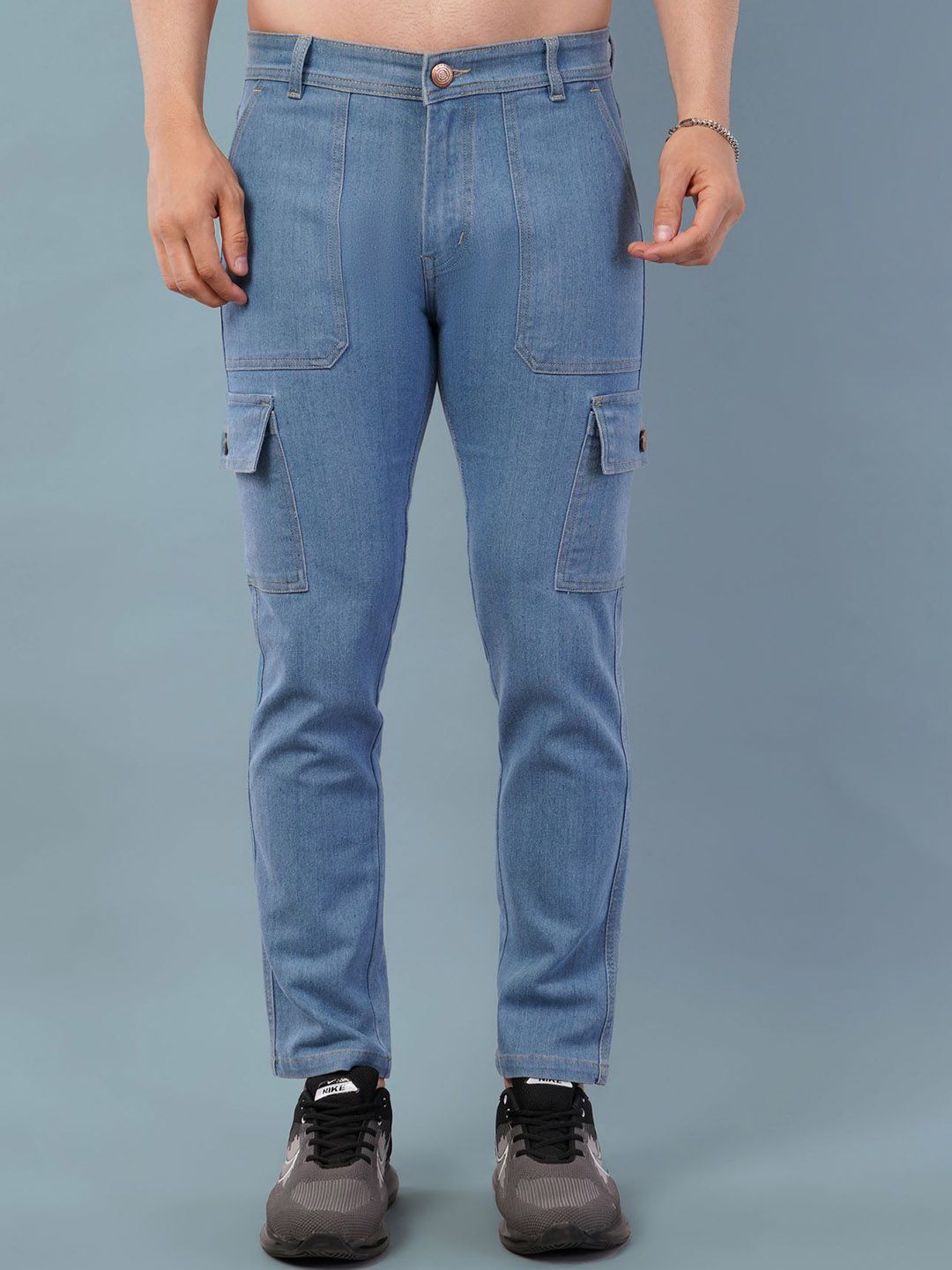 NIVASU Men Regular Fit Mid-Rise Stretchable Jeans