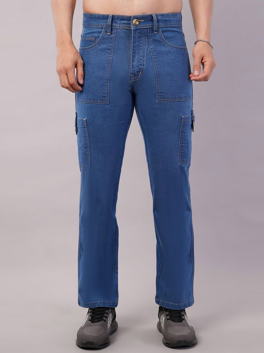 NIVASU Men Regular Fit Mid-Rise Stretchable Jeans