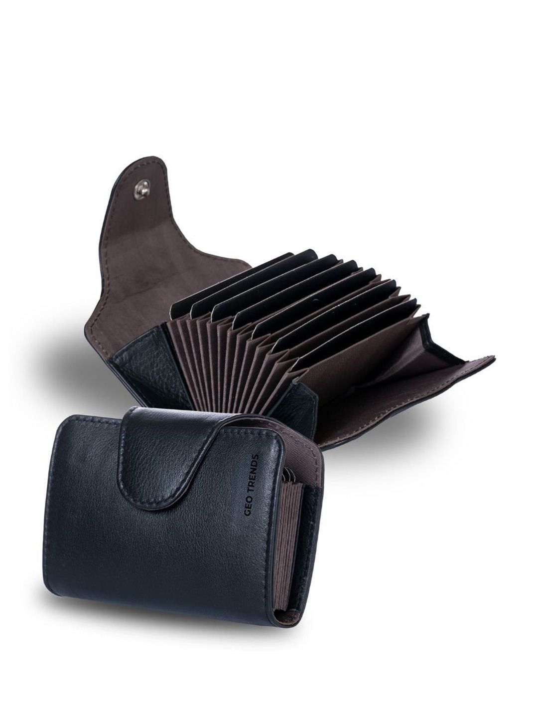 GEO TRENDS Unisex Leather Two Fold Wallet With RFID Features