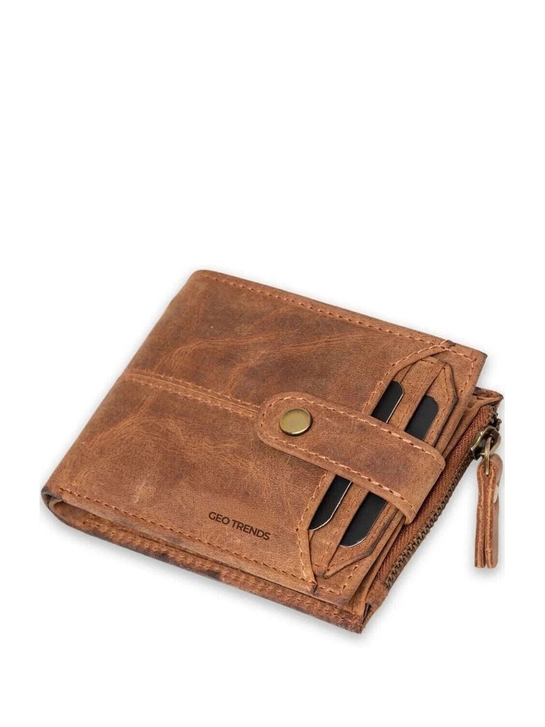 GEO TRENDS Men Leather Two Fold Wallet with RFID