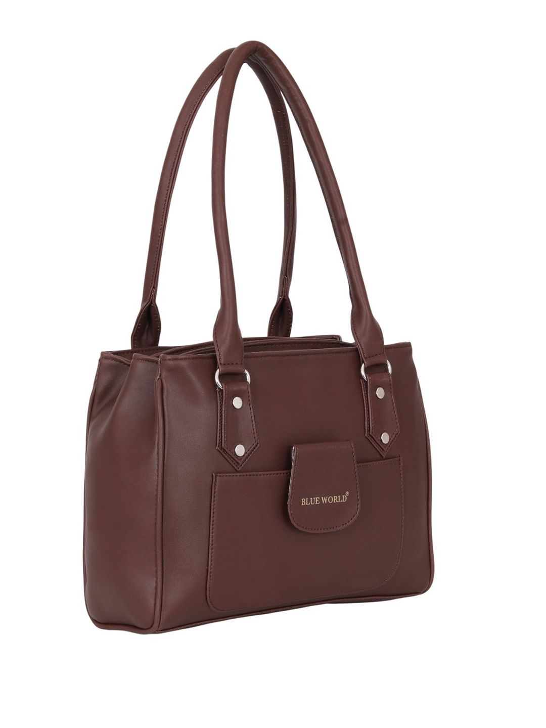 Buy BLUE WORLD Women Solid PU Structured Shoulder Bag - Handbags
