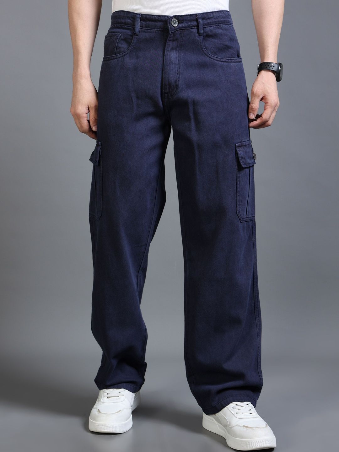 Kolor Fusion Men Loose Mid-Rise Cargo Jeans