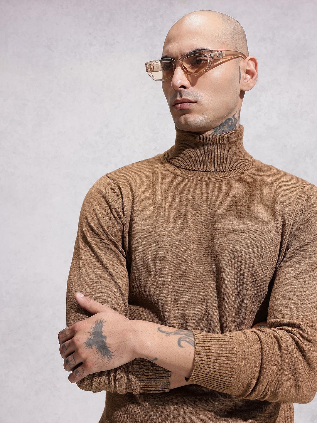 WROGN Turtle Neck Pure Acrylic Pullover