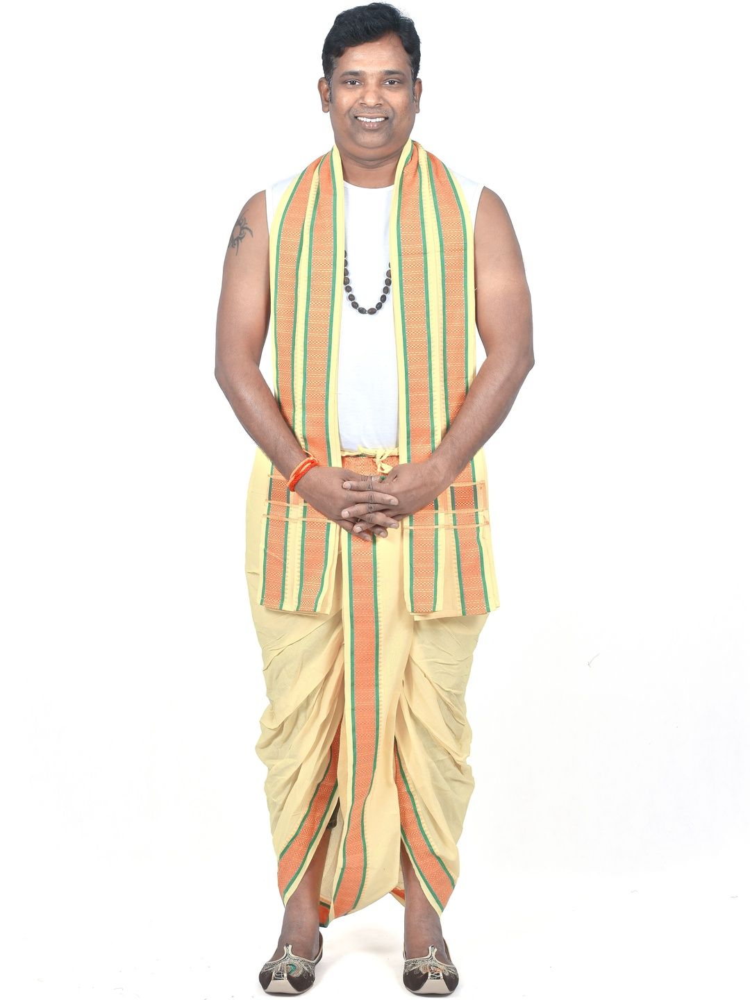 TUNI MANI Readymade Dhoti Pant With Pocket and Towel Set
